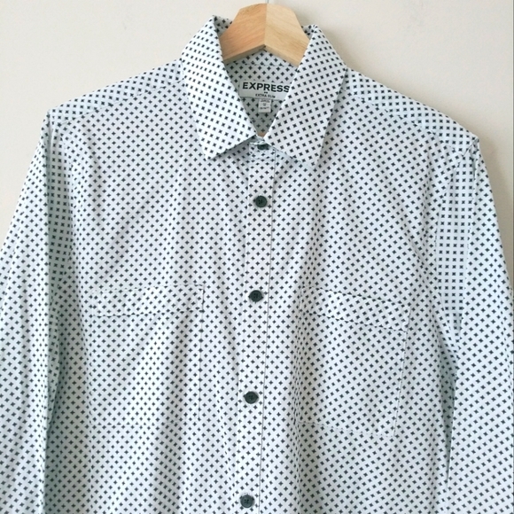 Express Extra slim button up long sleeve shirt - Picture 2 of 8